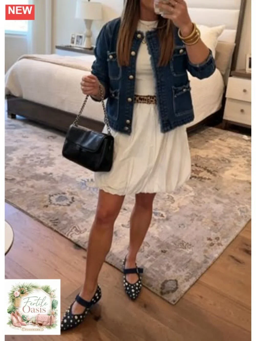 Women's Cropped Frayed Denim Jacket Collarless Button Jean Jacket